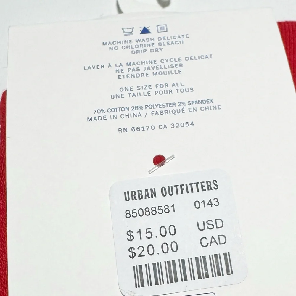 Urban Outfitters Red Knee Socks